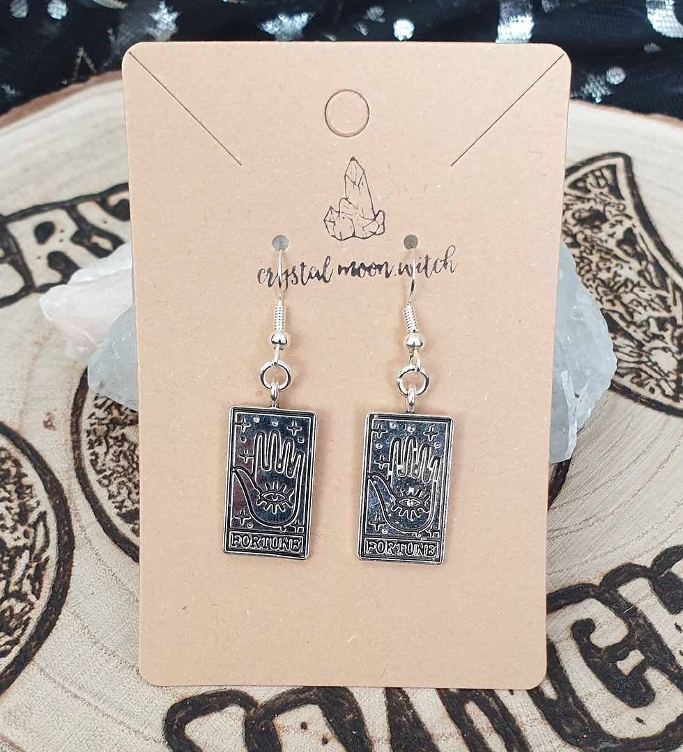 Thumbnail: Tarot card earings FORTUNE 