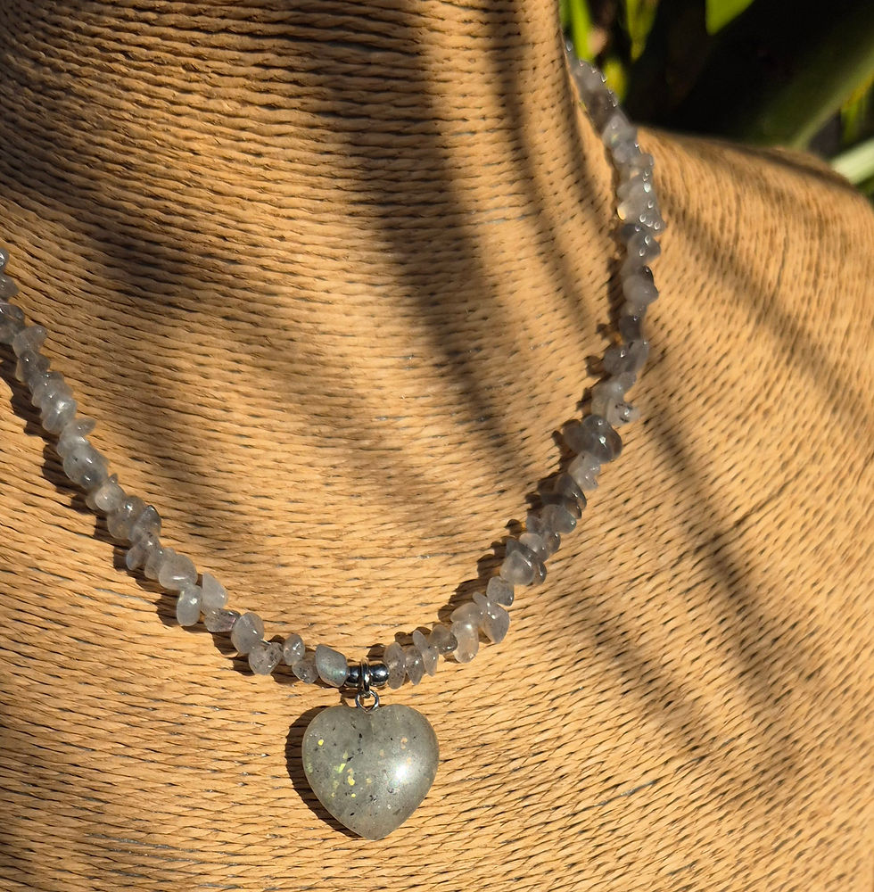 Thumbnail: Labradorite heart Necklace 