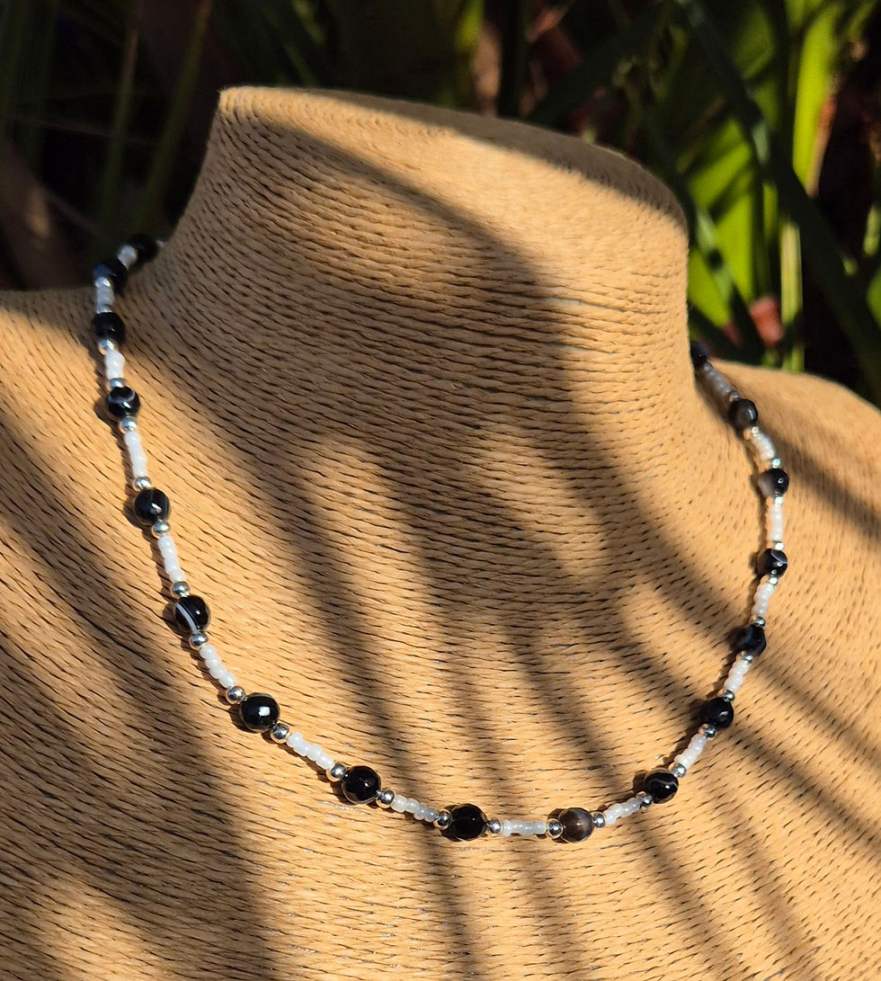 Thumbnail: Black Agate Necklace 