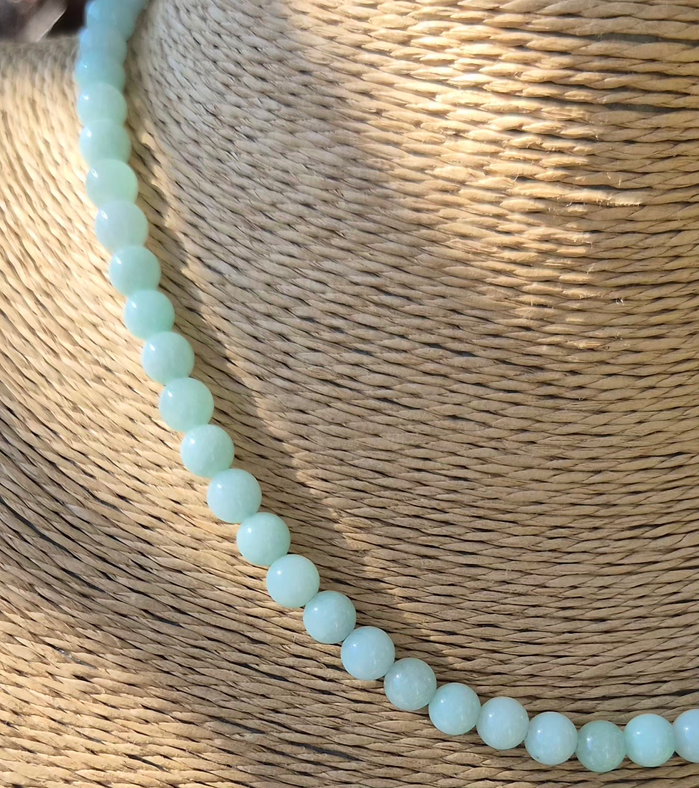 Thumbnail: Aqua Chalcedony Necklace ~ SILVER 