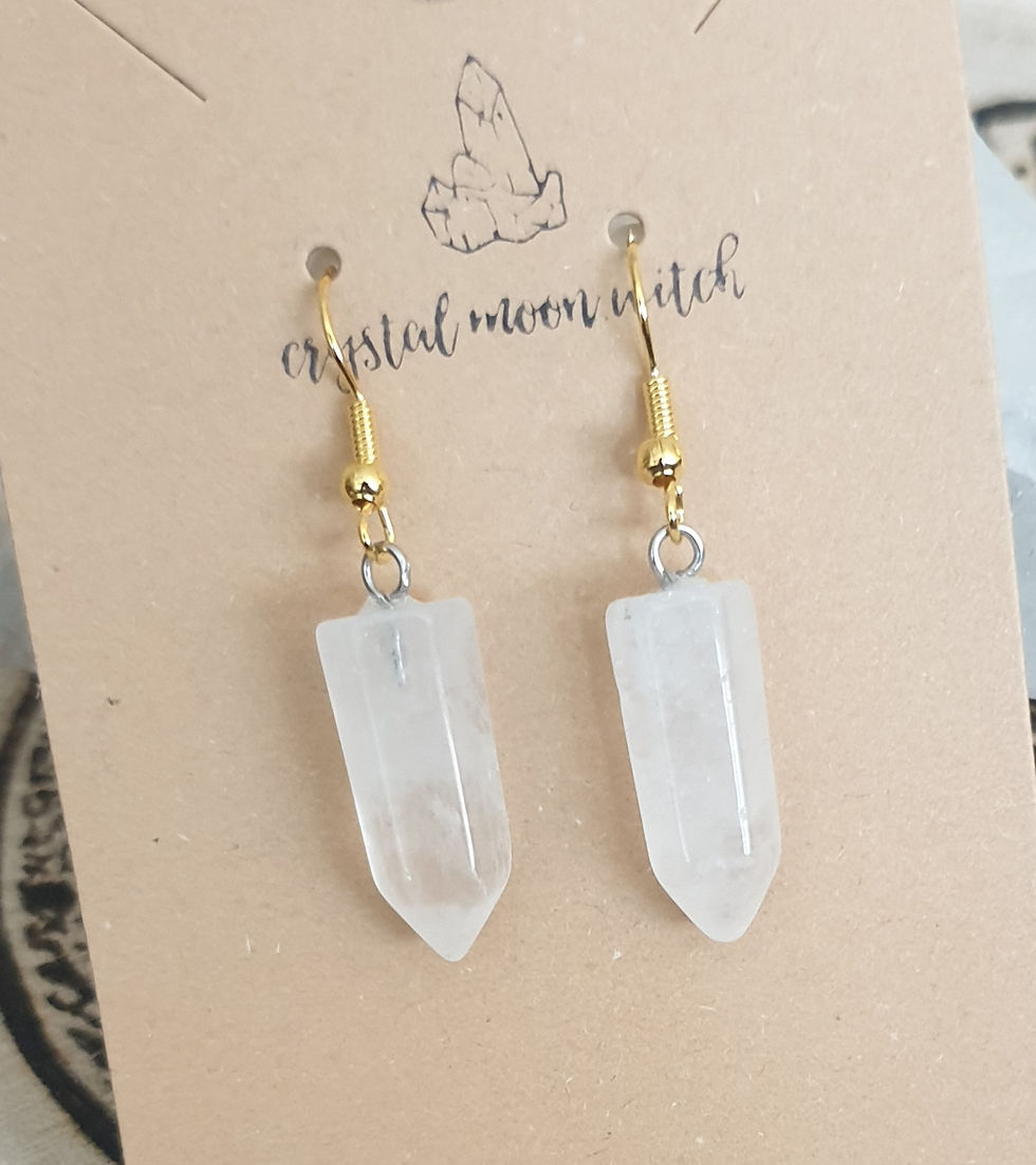 Thumbnail: Clear Quartz point earings 
