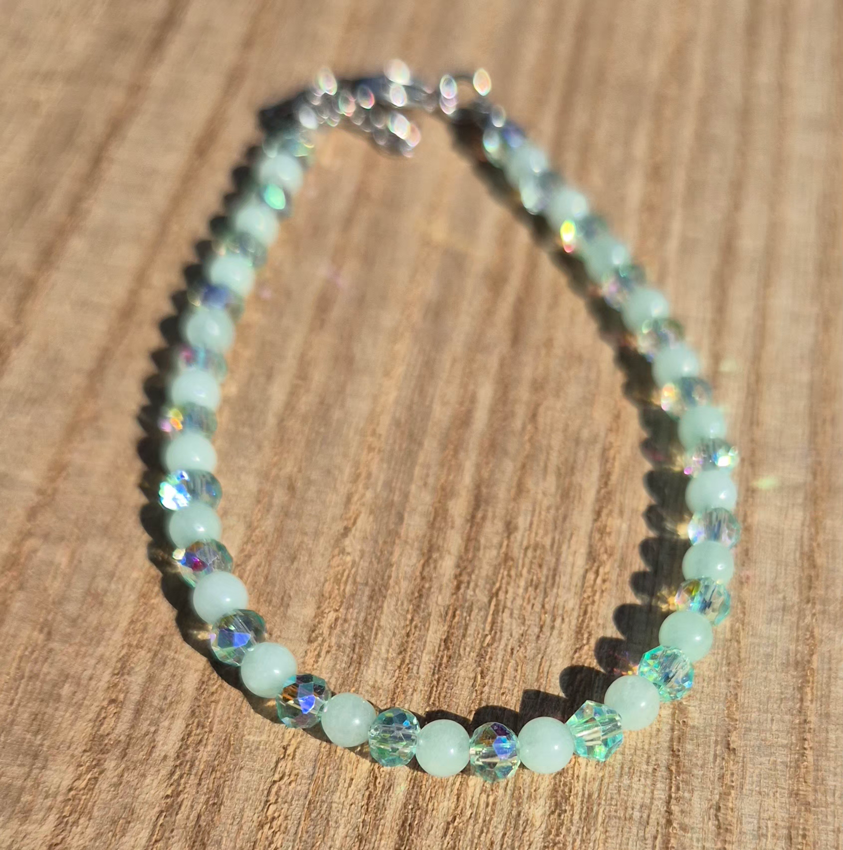 Aqua Chalcedony Bracelet ~ SILVER 
