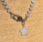 Thumbnail: Rose Quartz White Jade Long Heart Necklace ~ SILVER 