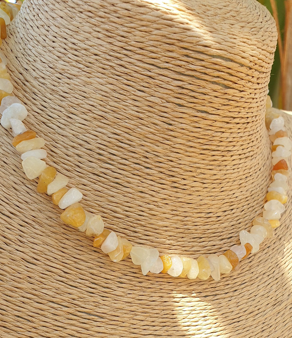 Thumbnail: Yellow Honey Jade necklace 