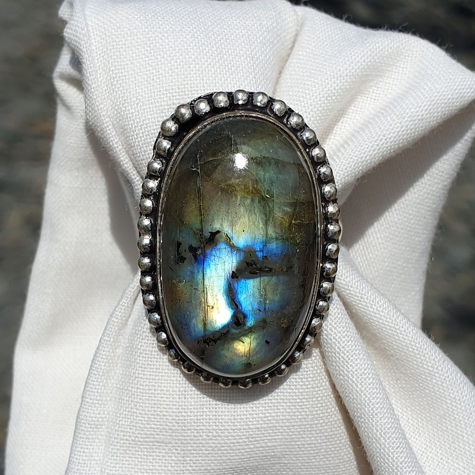 Thumbnail:  Labradorite ring size T