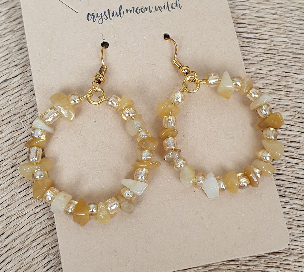 Thumbnail: Yellow Jade earings 