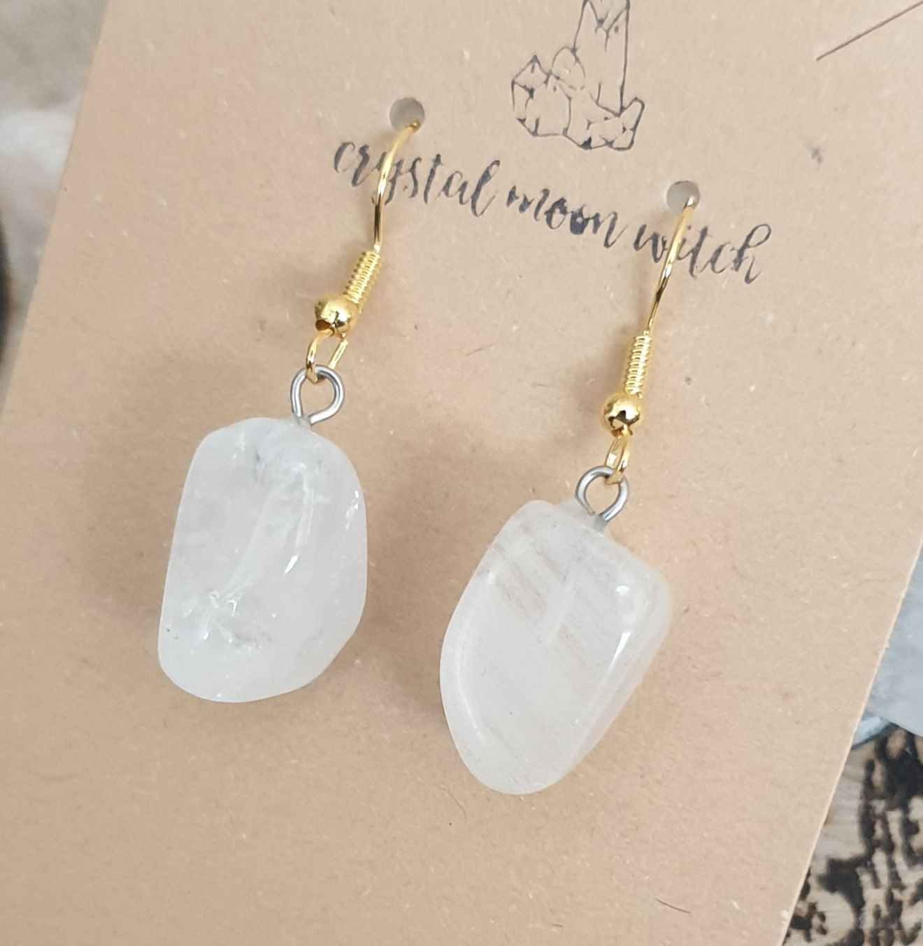 Clear Quartz earings 