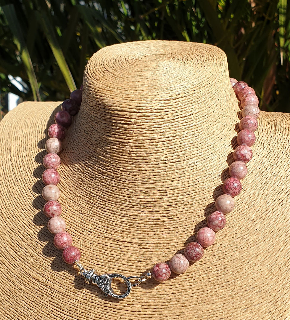 Thumbnail: Red Chrysanthemum necklace 