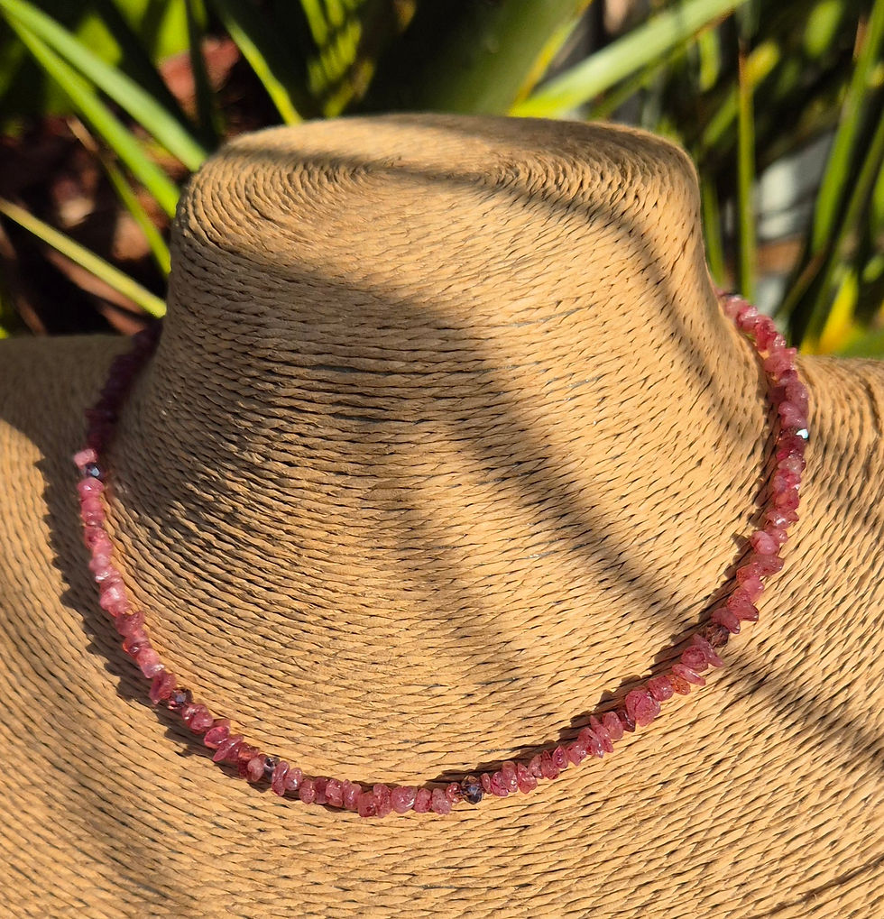 Thumbnail: Pink Tourmaline Necklace Choker 