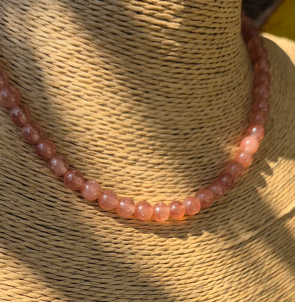 Thumbnail: Sunstone Necklace ~ SILVER 