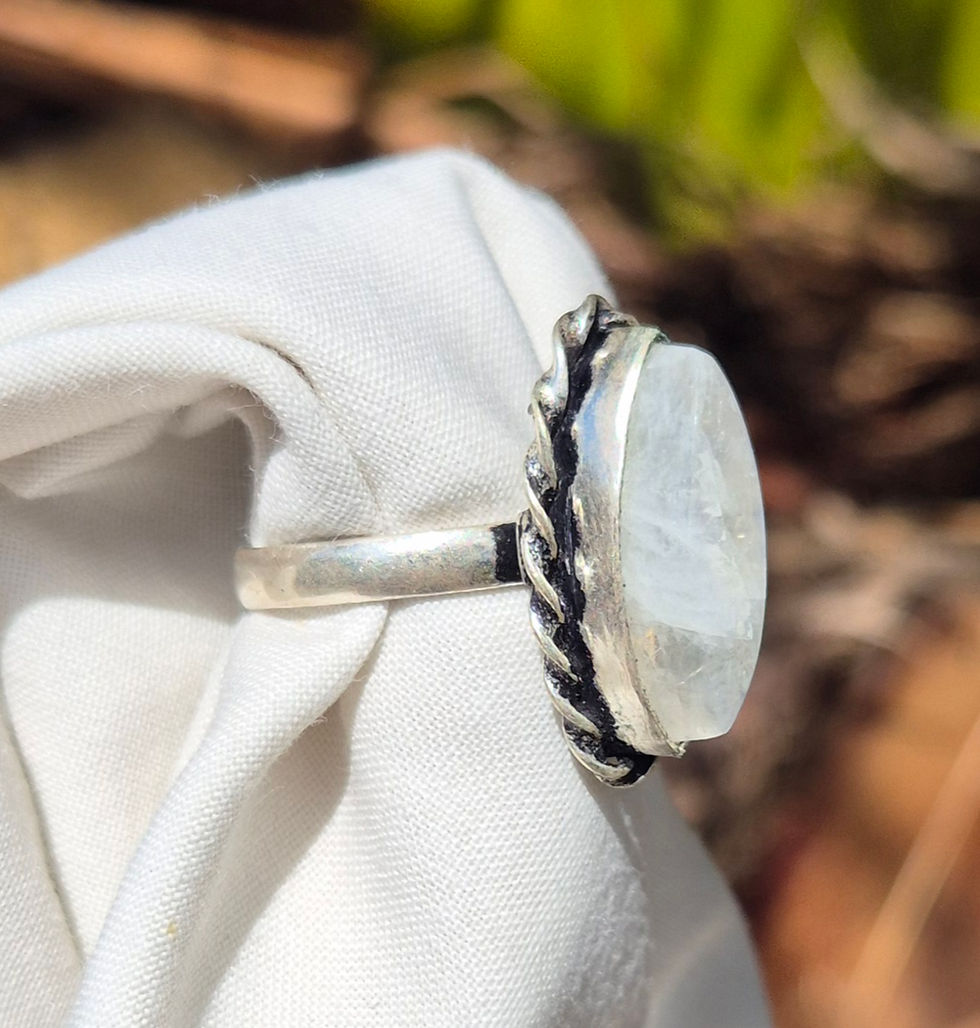 Thumbnail: Moonstone Ring Size Q