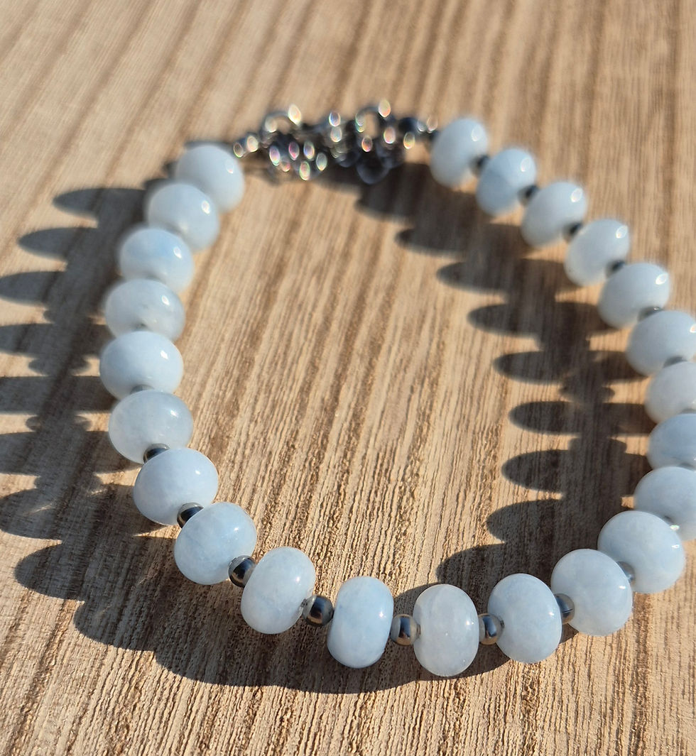 Thumbnail: Aquamarine Bracelet ~ SILVER 