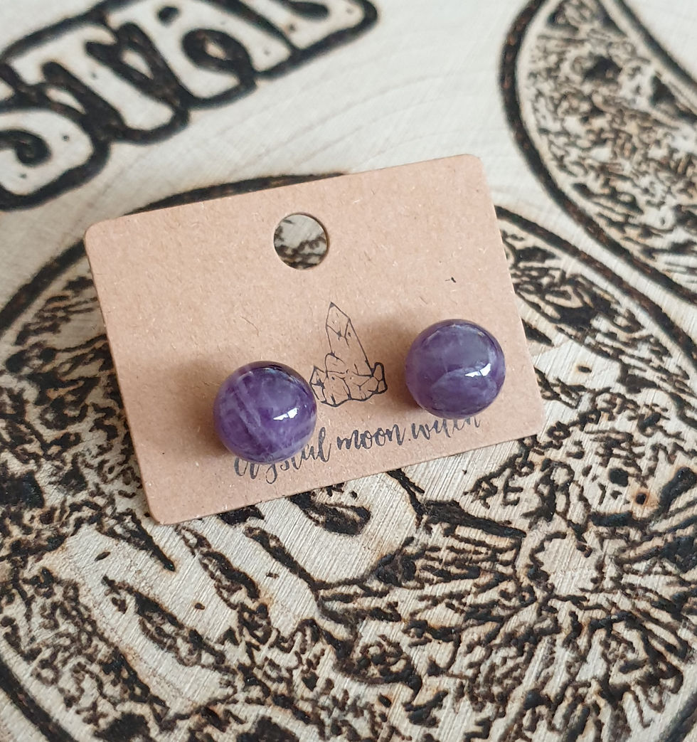 Thumbnail: Amethyst earings studs
