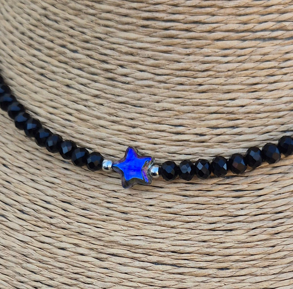 Thumbnail: Glass Crystal Star Necklace Choker 