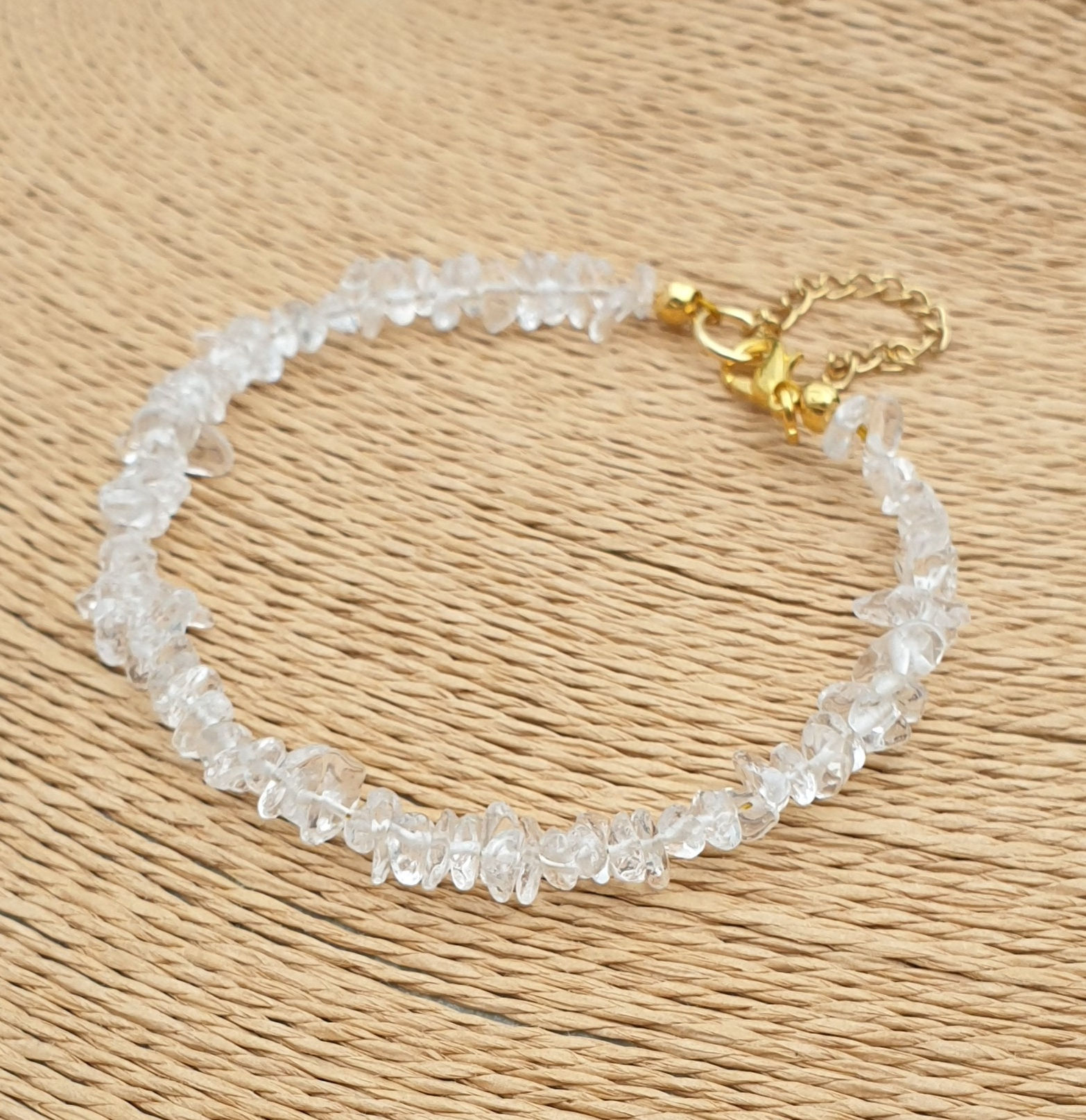 Clear Quartz bracelet ~ GOLD 