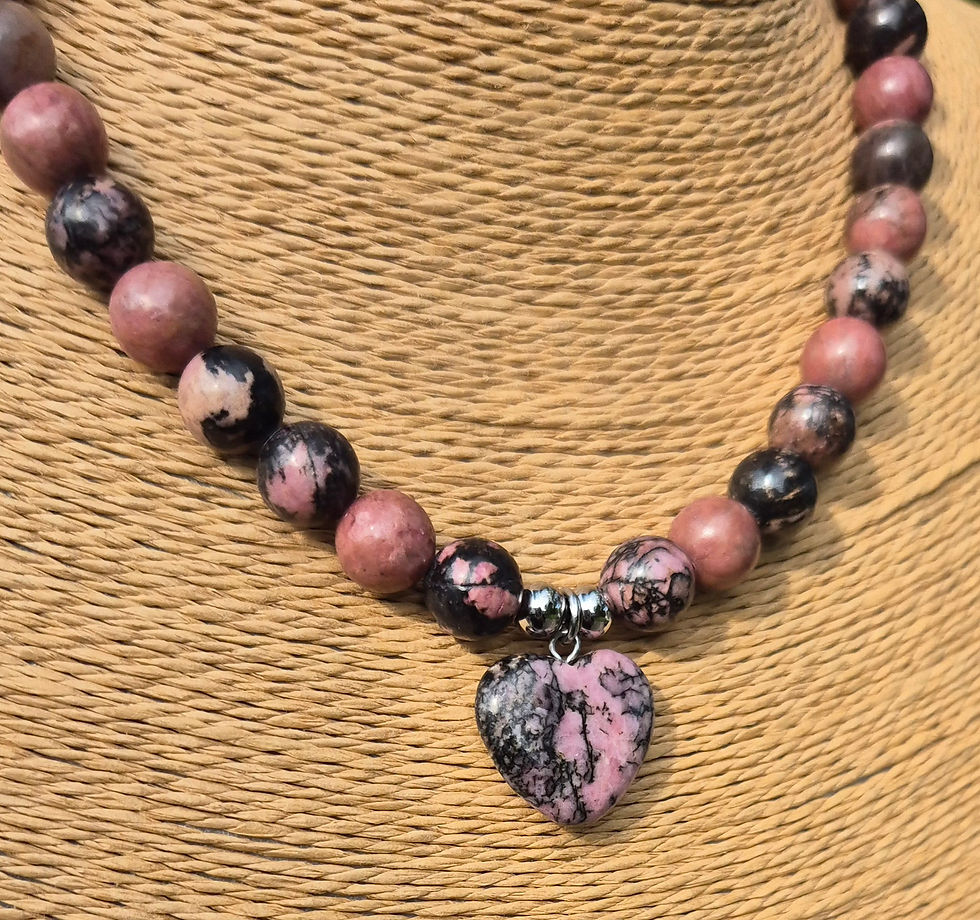 Thumbnail: Rhodonite heart Necklace 