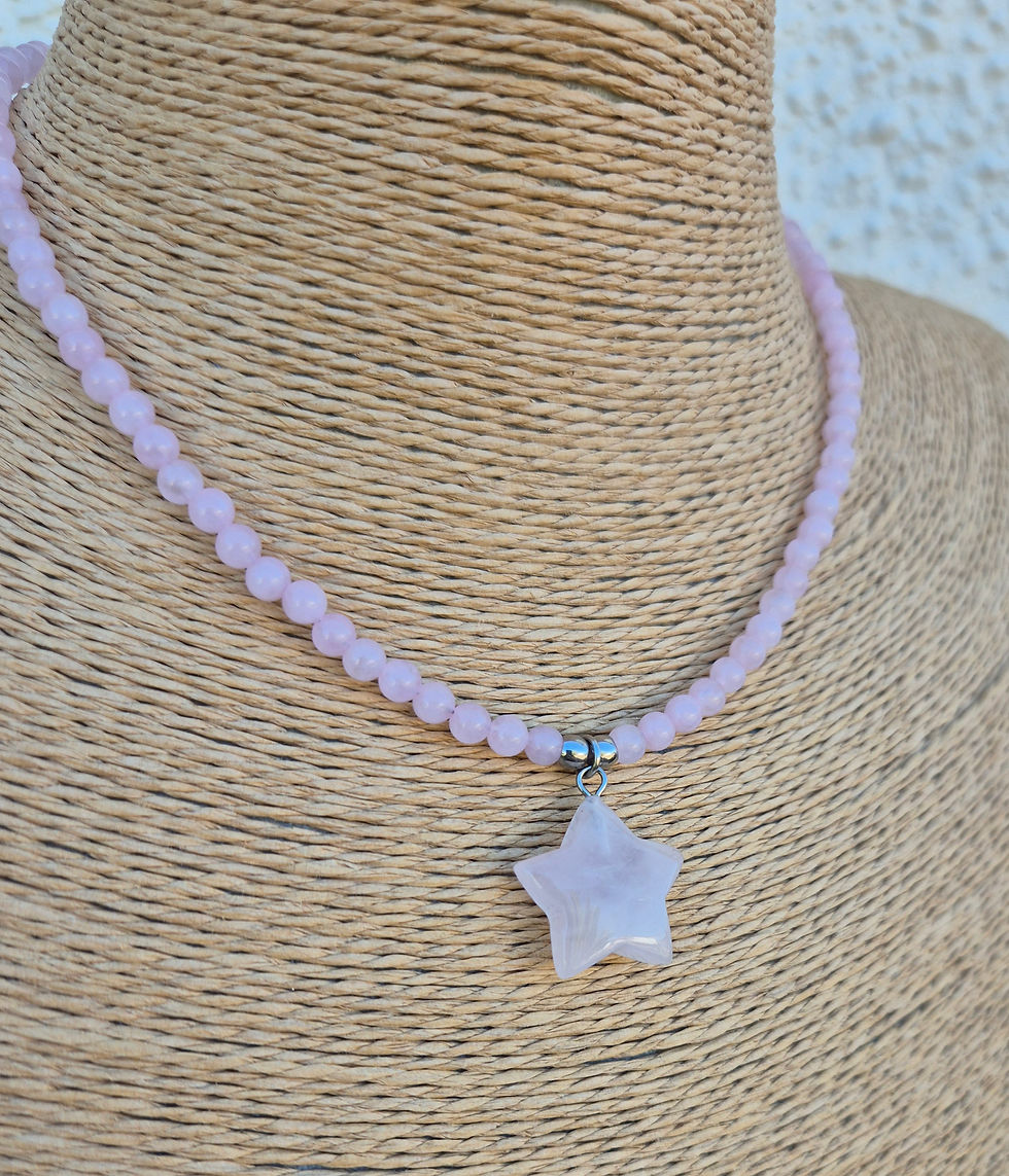 Thumbnail: Rose Quartz star Necklace 