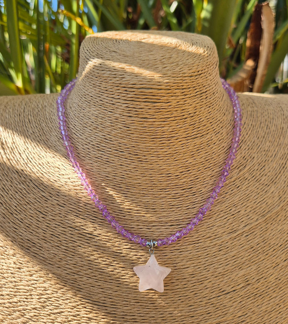 Thumbnail: Rose Quartz star Necklace 
