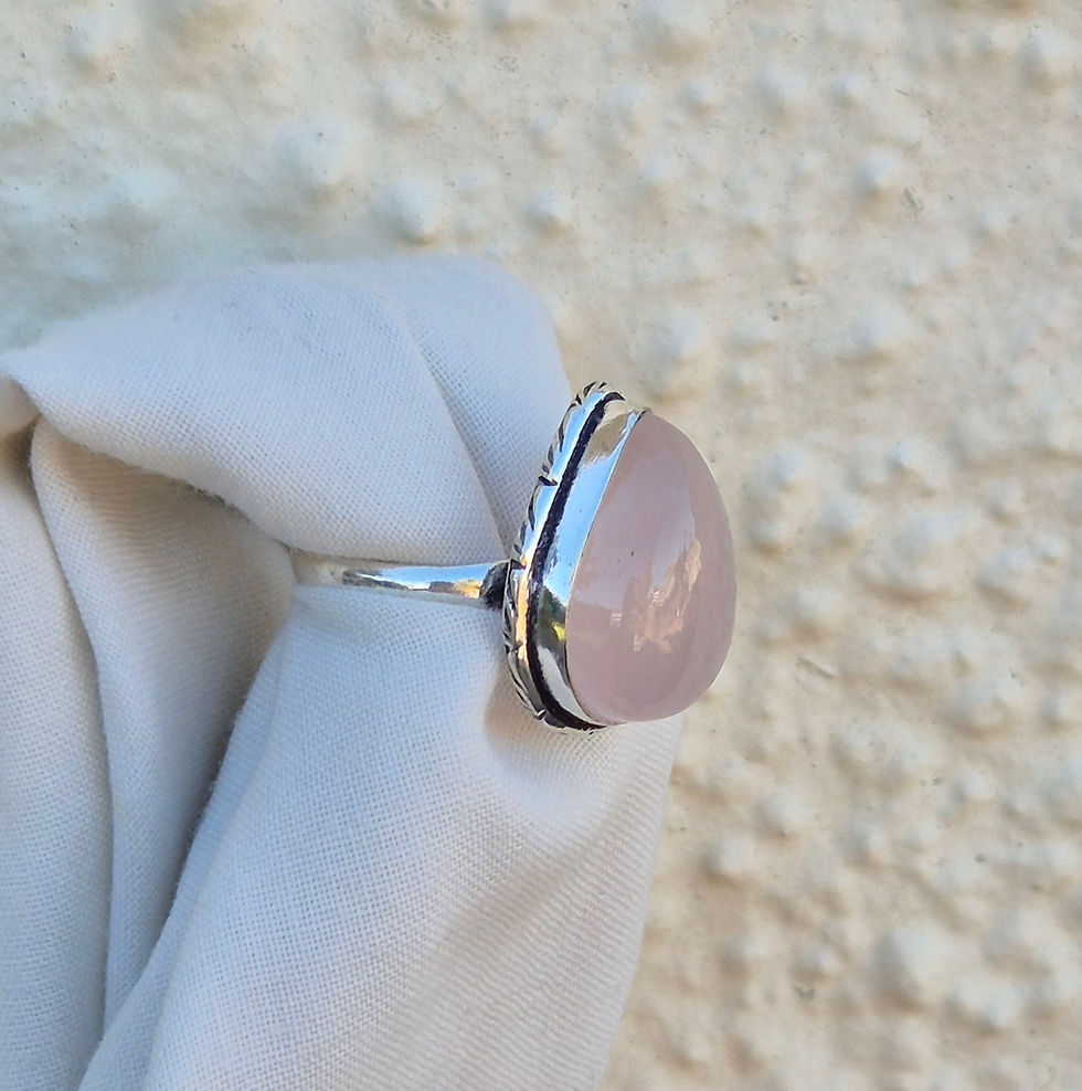 Thumbnail: Rose Quartz Ring Size M