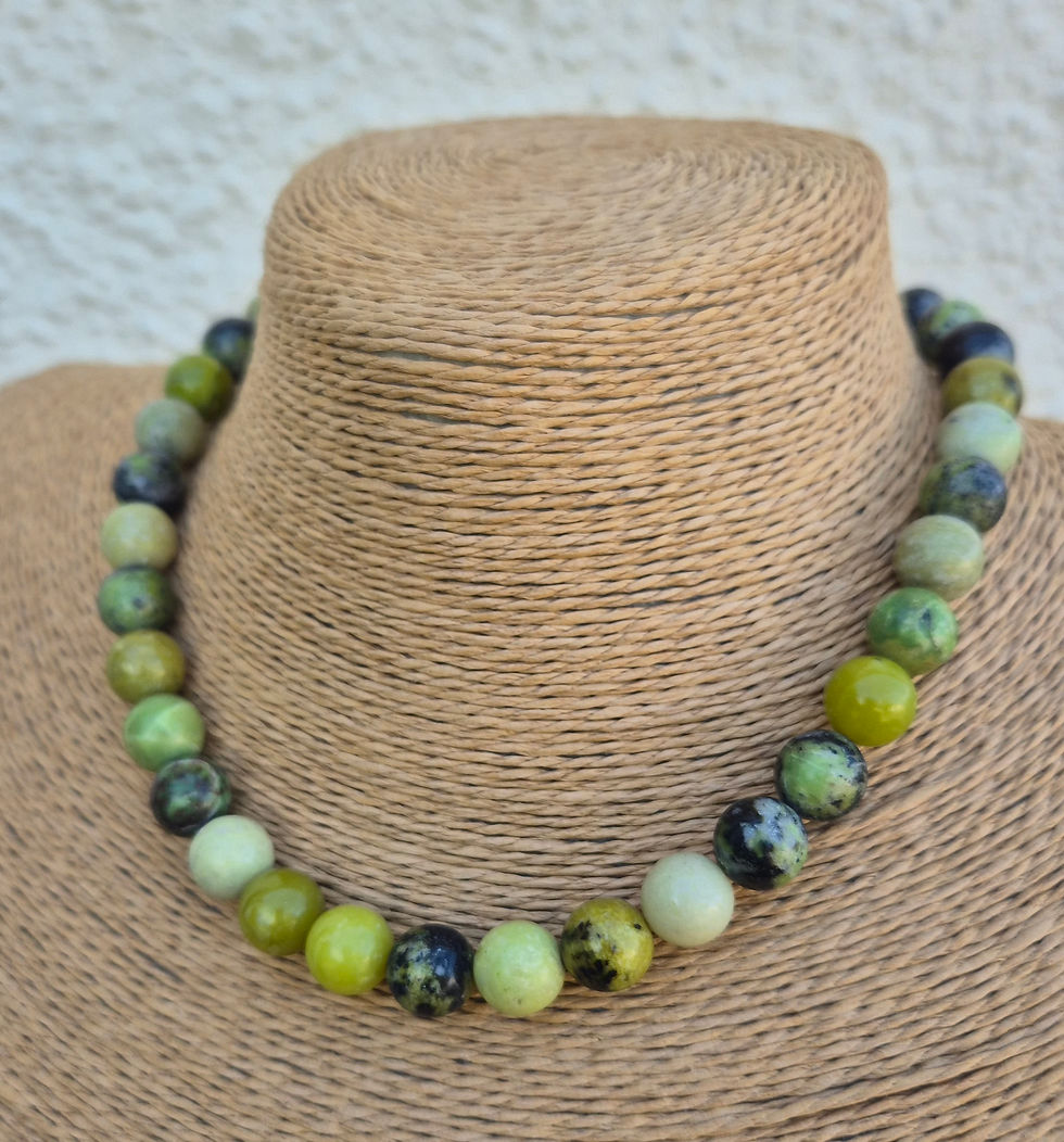 Thumbnail: Green Chrysoprase necklace 