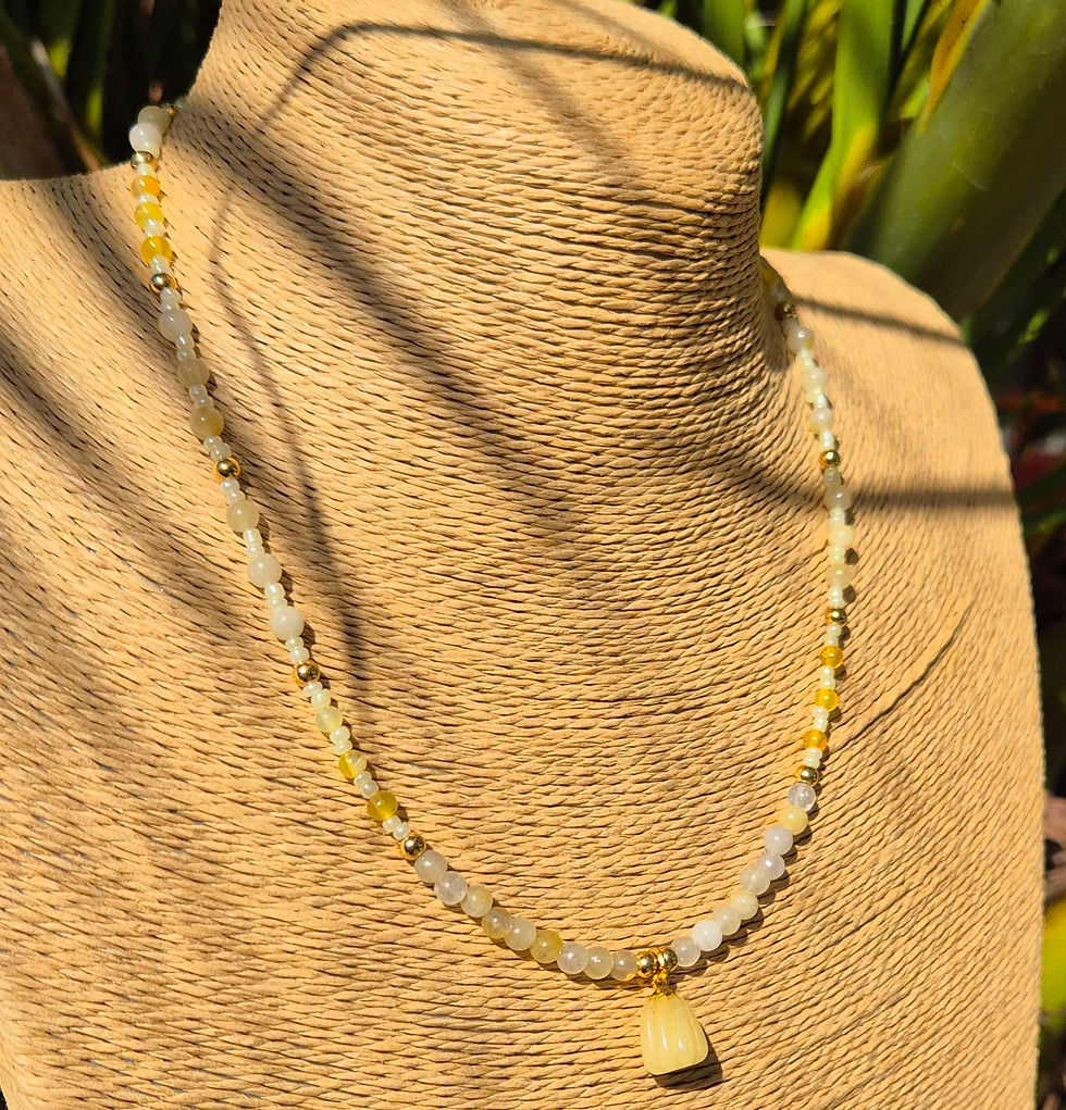 Thumbnail: Yellow Topaz pumpkin necklace Halloween 