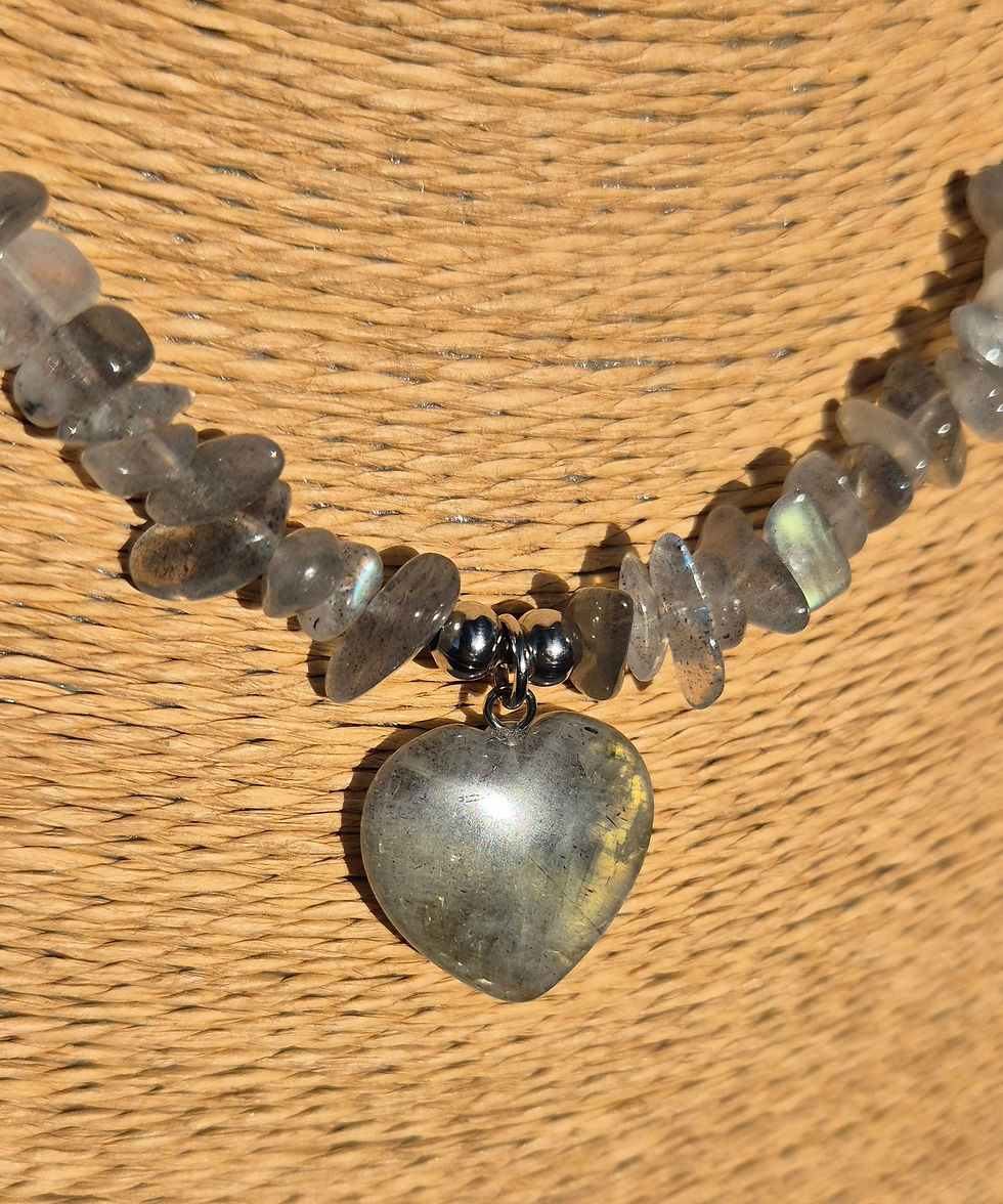 Thumbnail: Labradorite heart Necklace 