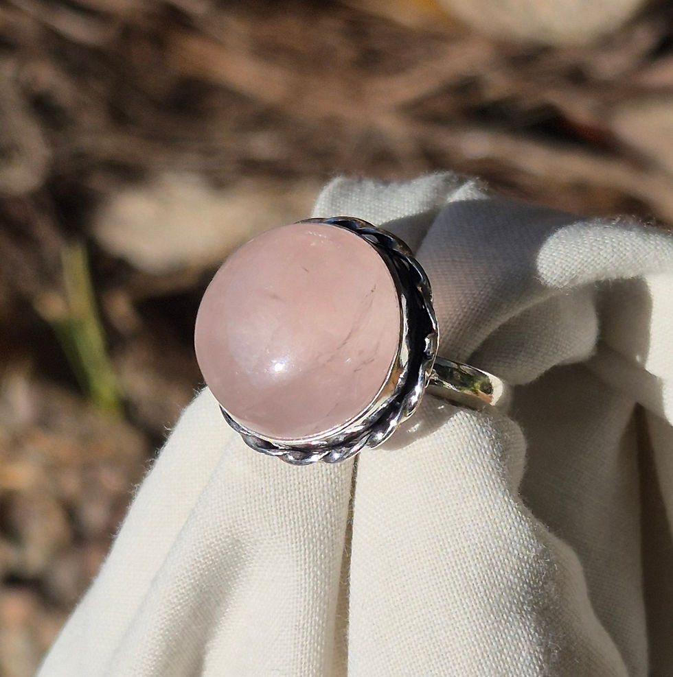 Thumbnail: Rose Quartz Ring size S