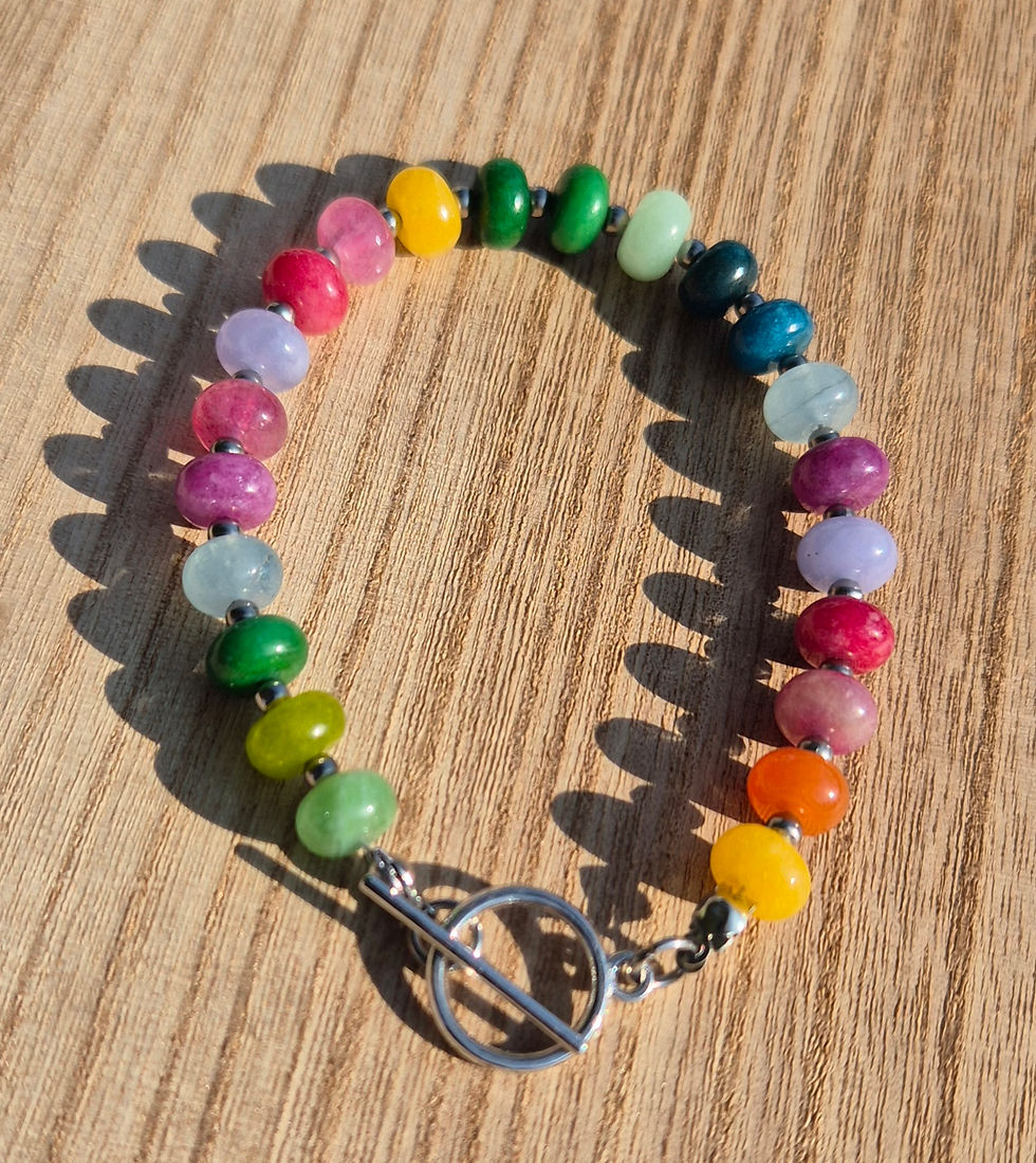 Thumbnail: Rainbow Candy Bracelet ~ SILVER