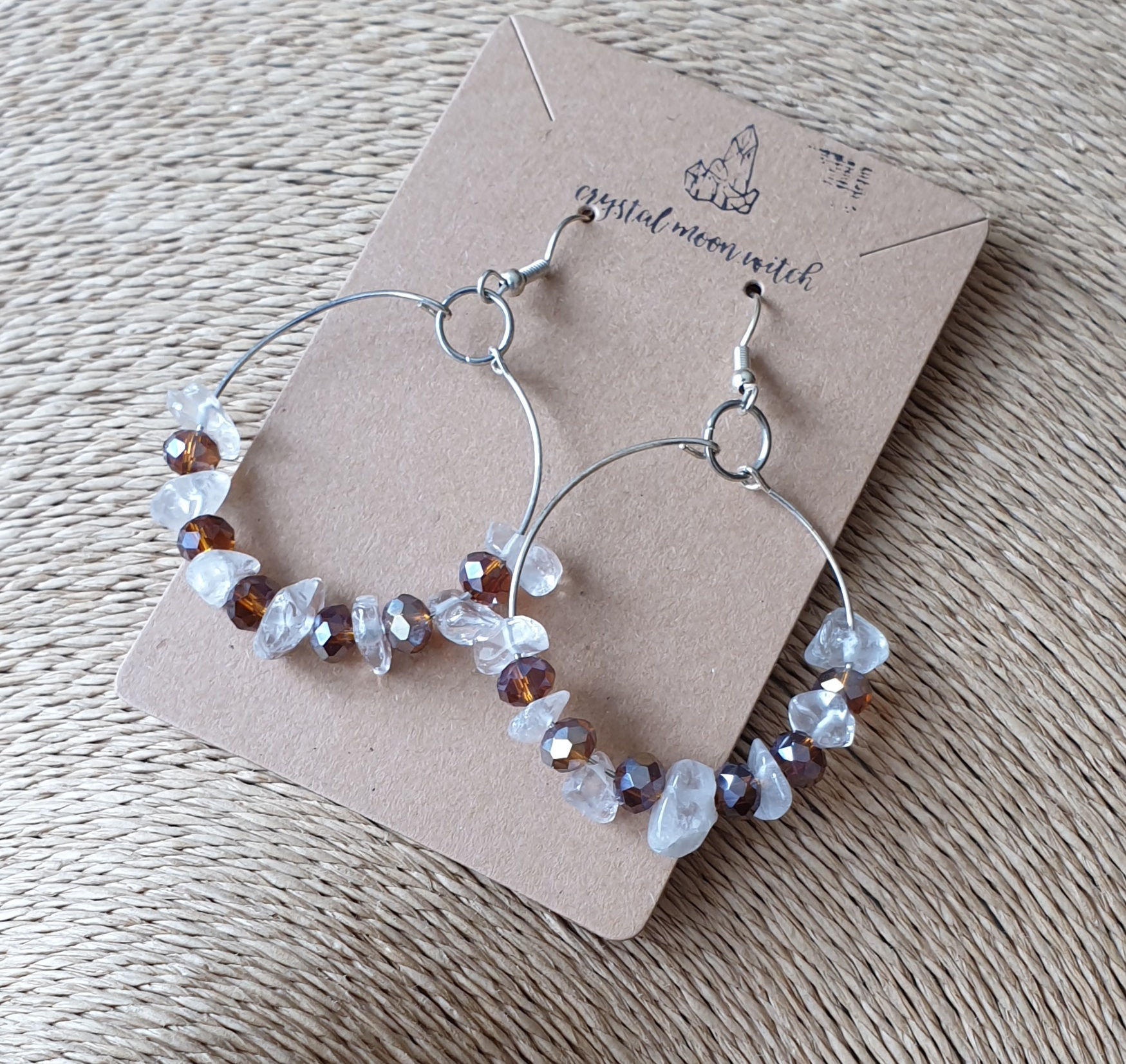 Clear Quartz earings 