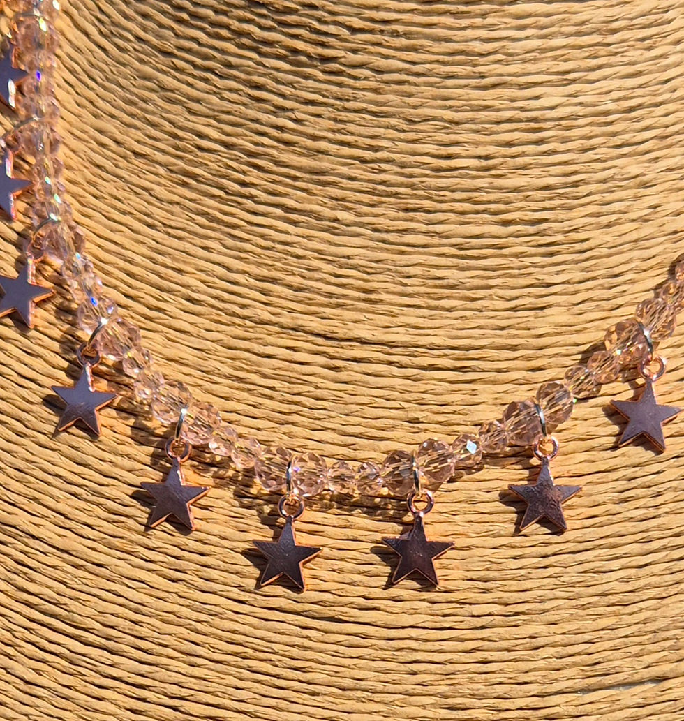Thumbnail: Glass Crystal Star Necklace 
