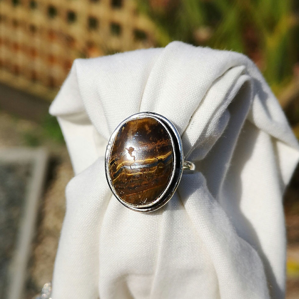 Thumbnail: Tigers eye ring size P 