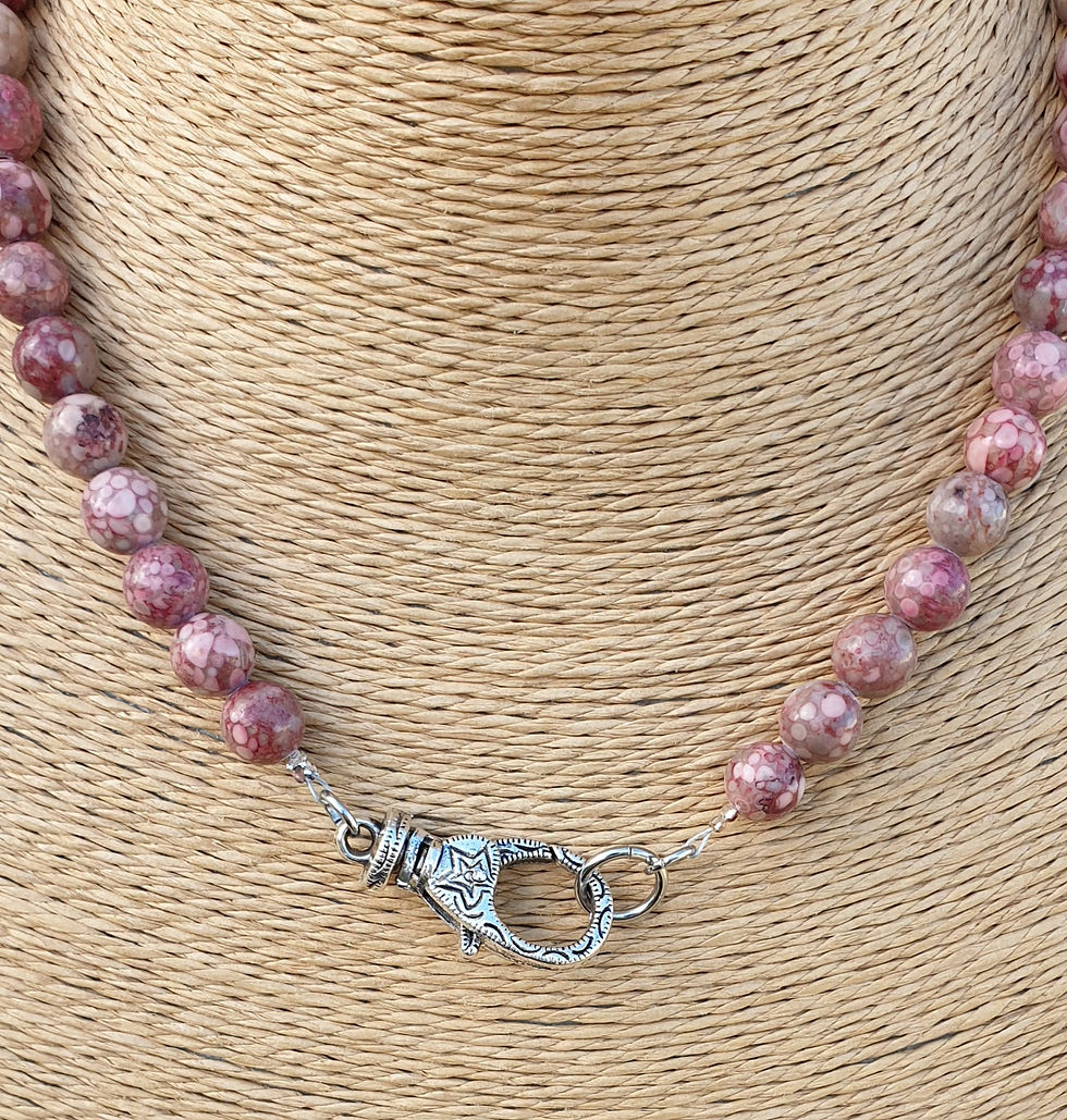 Thumbnail: Red Chrysanthemum necklace 