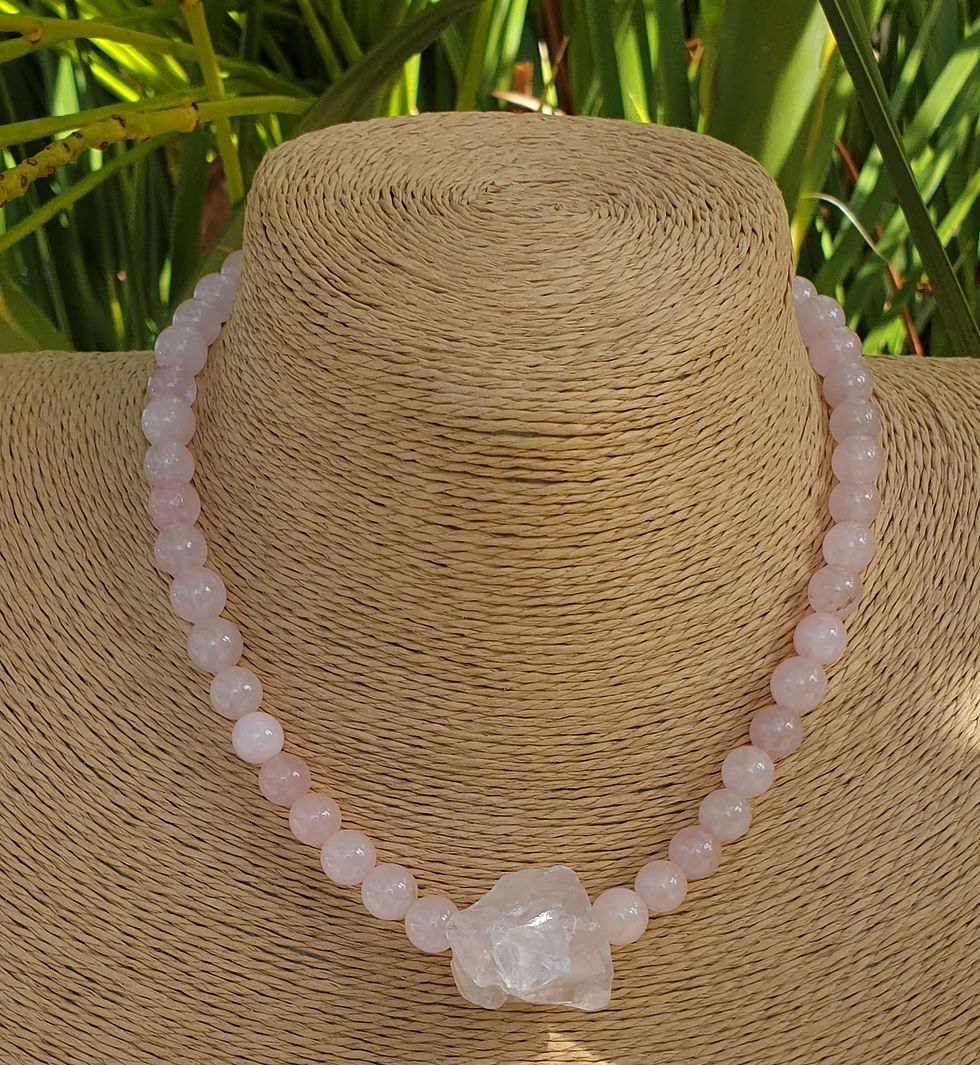 Thumbnail: Rose Quartz necklace 