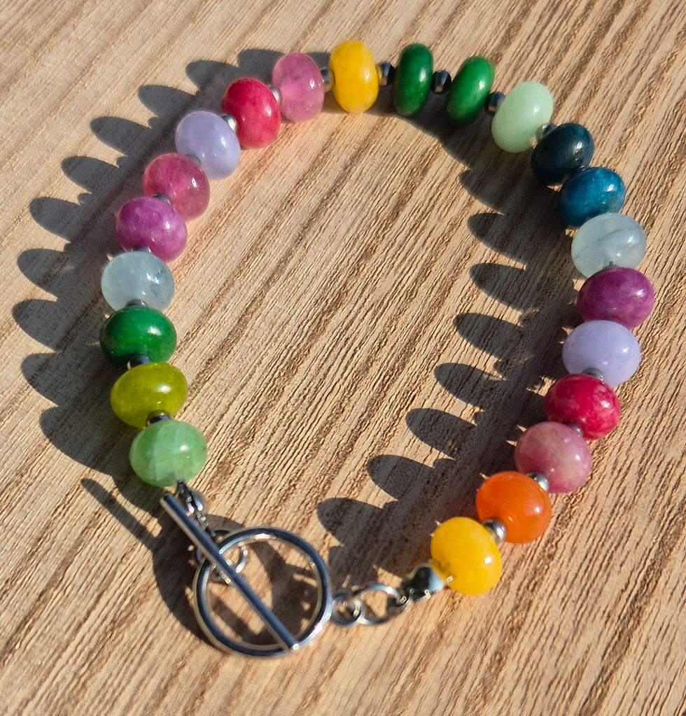 Thumbnail: Rainbow Candy Bracelet ~ SILVER