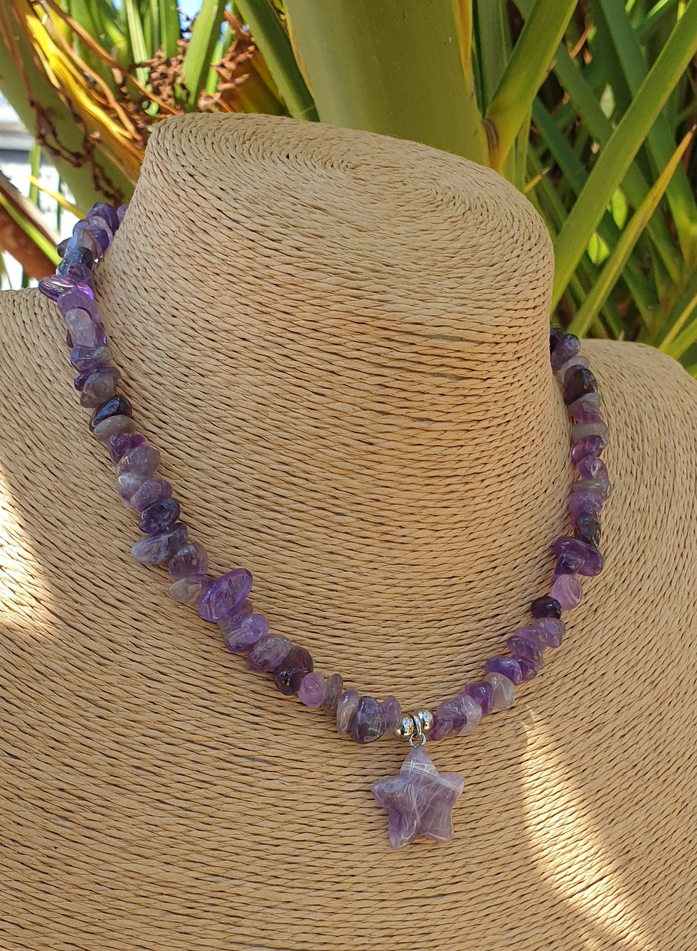 Thumbnail: Amethyst star necklace 