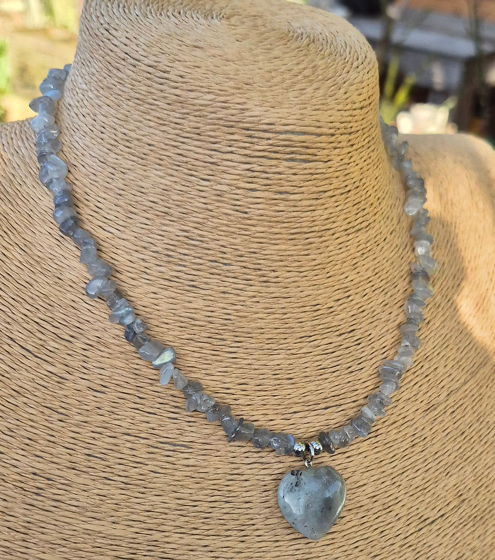 Thumbnail: Labradorite heart Necklace 