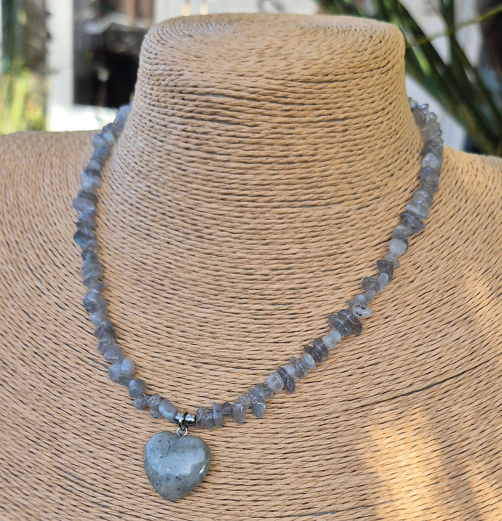 Thumbnail: Labradorite heart Necklace 
