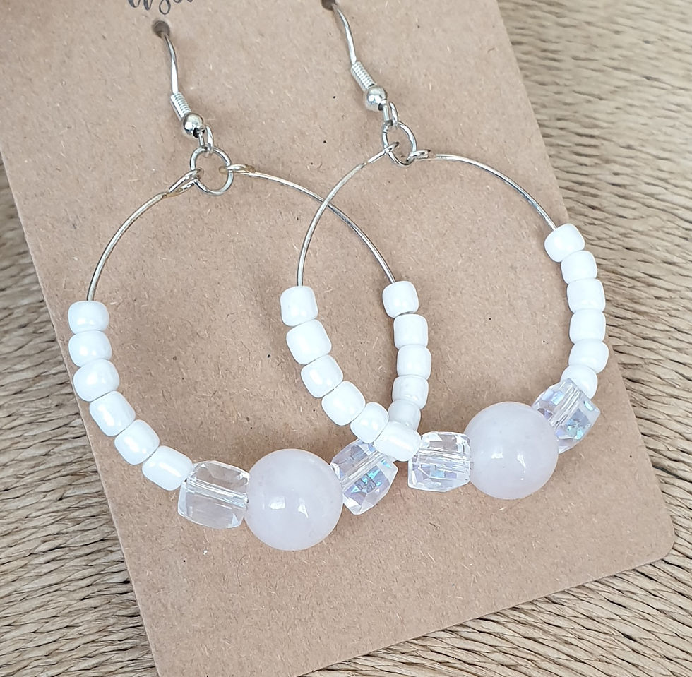 Thumbnail: Rose Quartz earings 