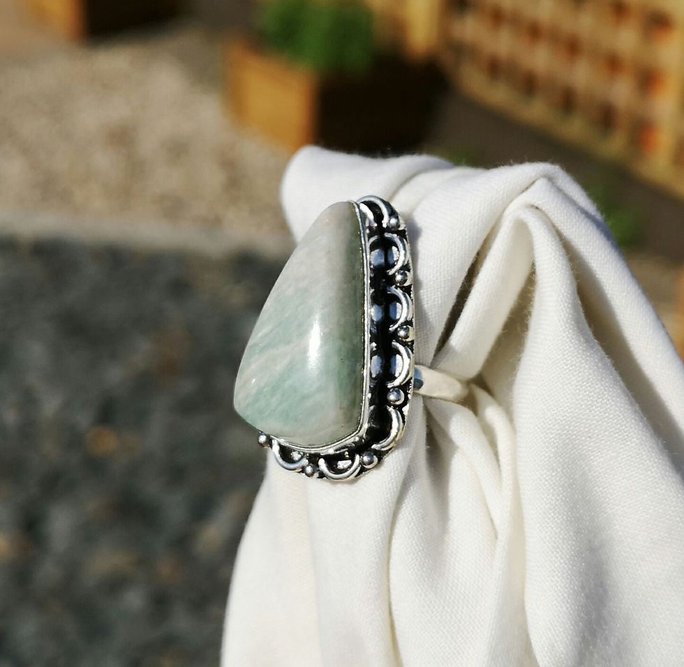Thumbnail: Amazonite ring size O