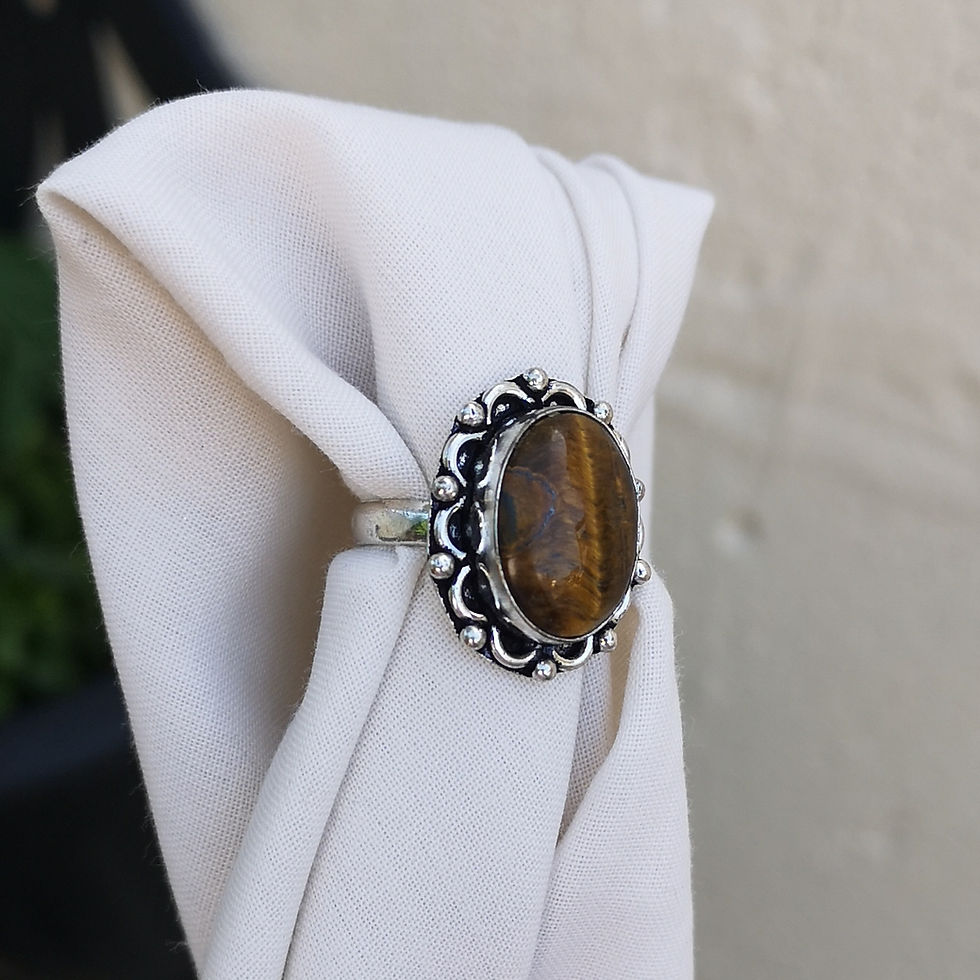 Thumbnail: Tigers eye ring size O