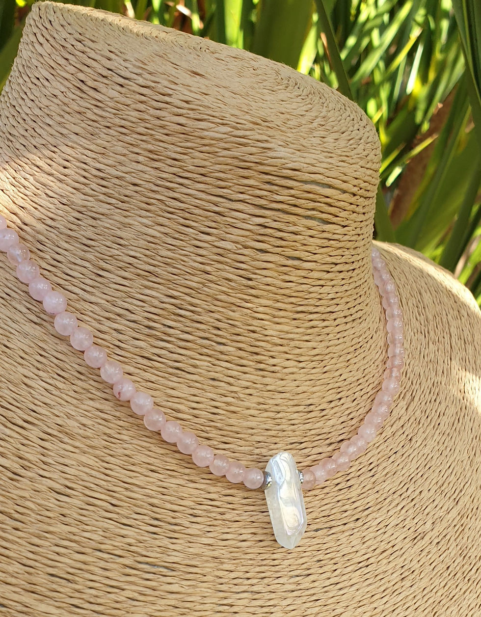 Thumbnail: Rose Quartz necklace 