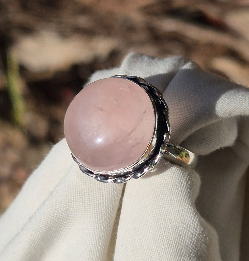 Thumbnail: Rose Quartz Ring size S