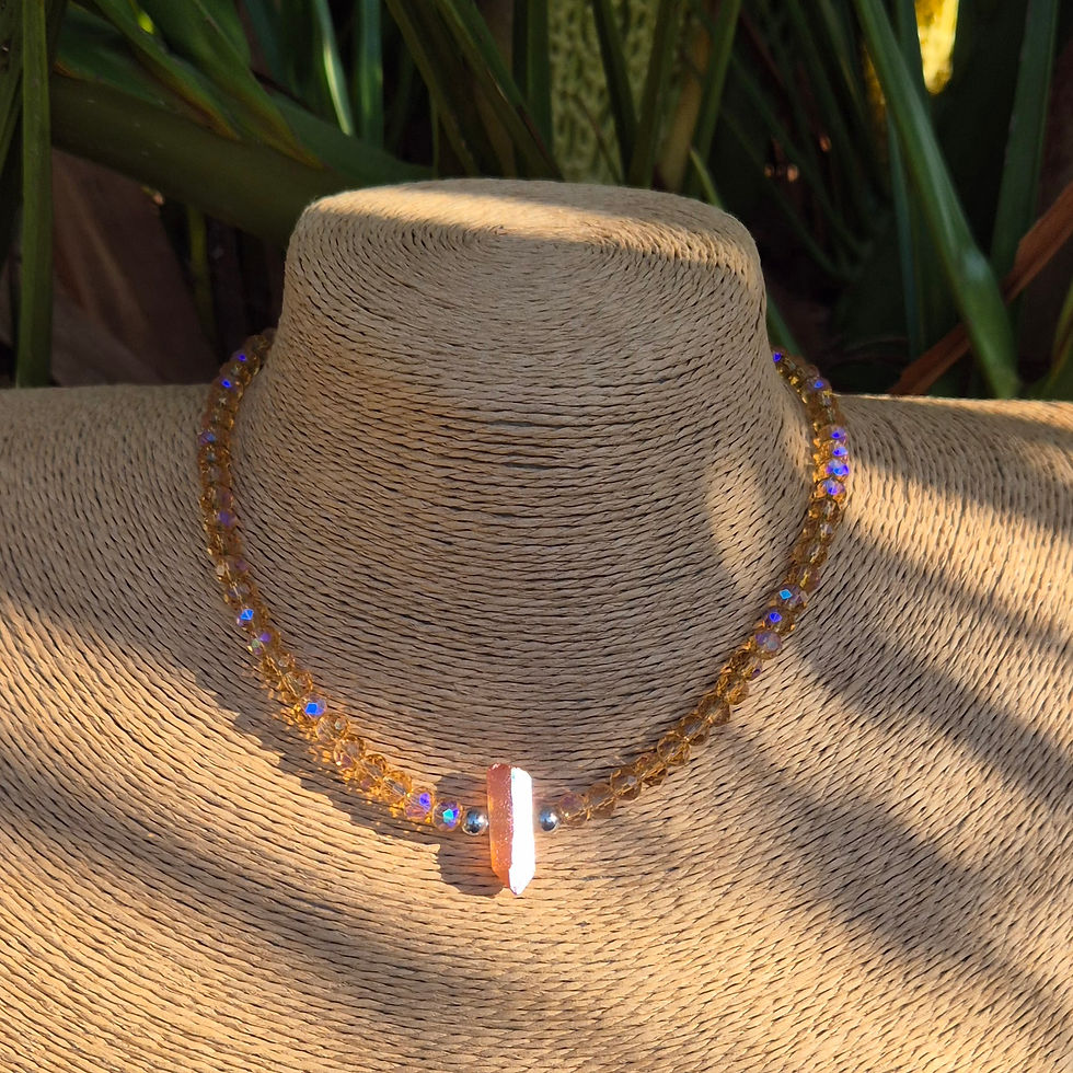 Thumbnail: Angel aura Quartz Necklace Choker 