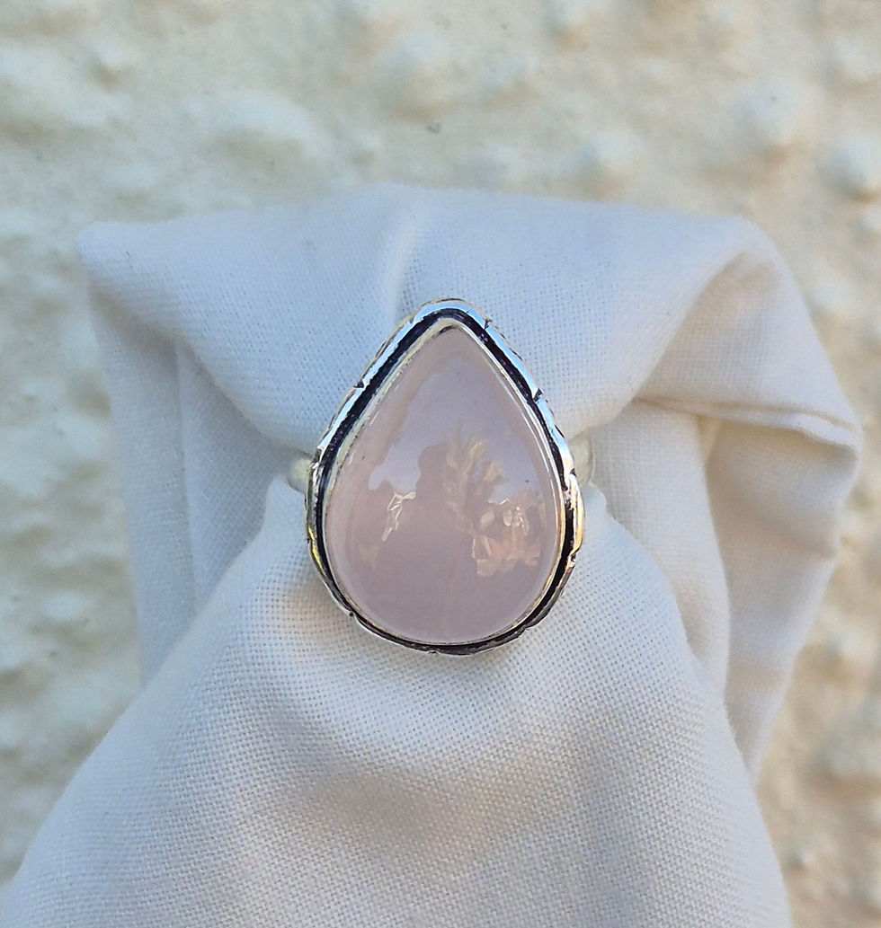 Thumbnail: Rose Quartz Ring Size M