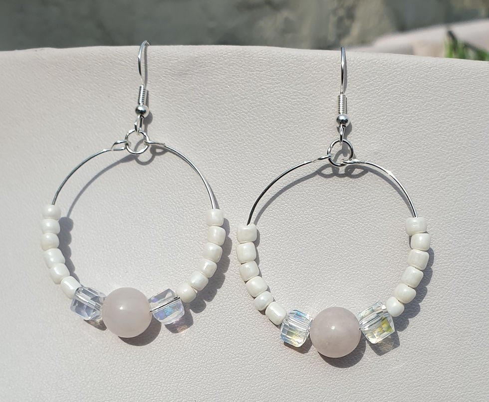Thumbnail: Rose Quartz earings 