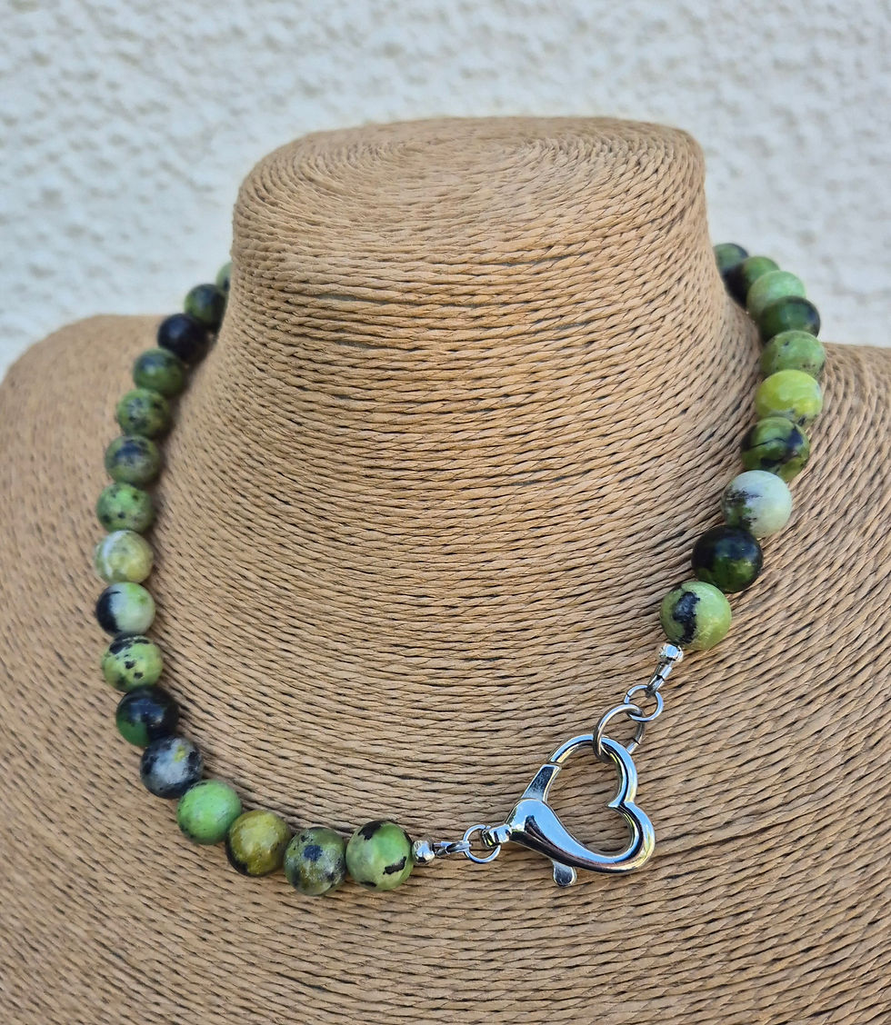 Thumbnail: Green Chrysoprase necklace