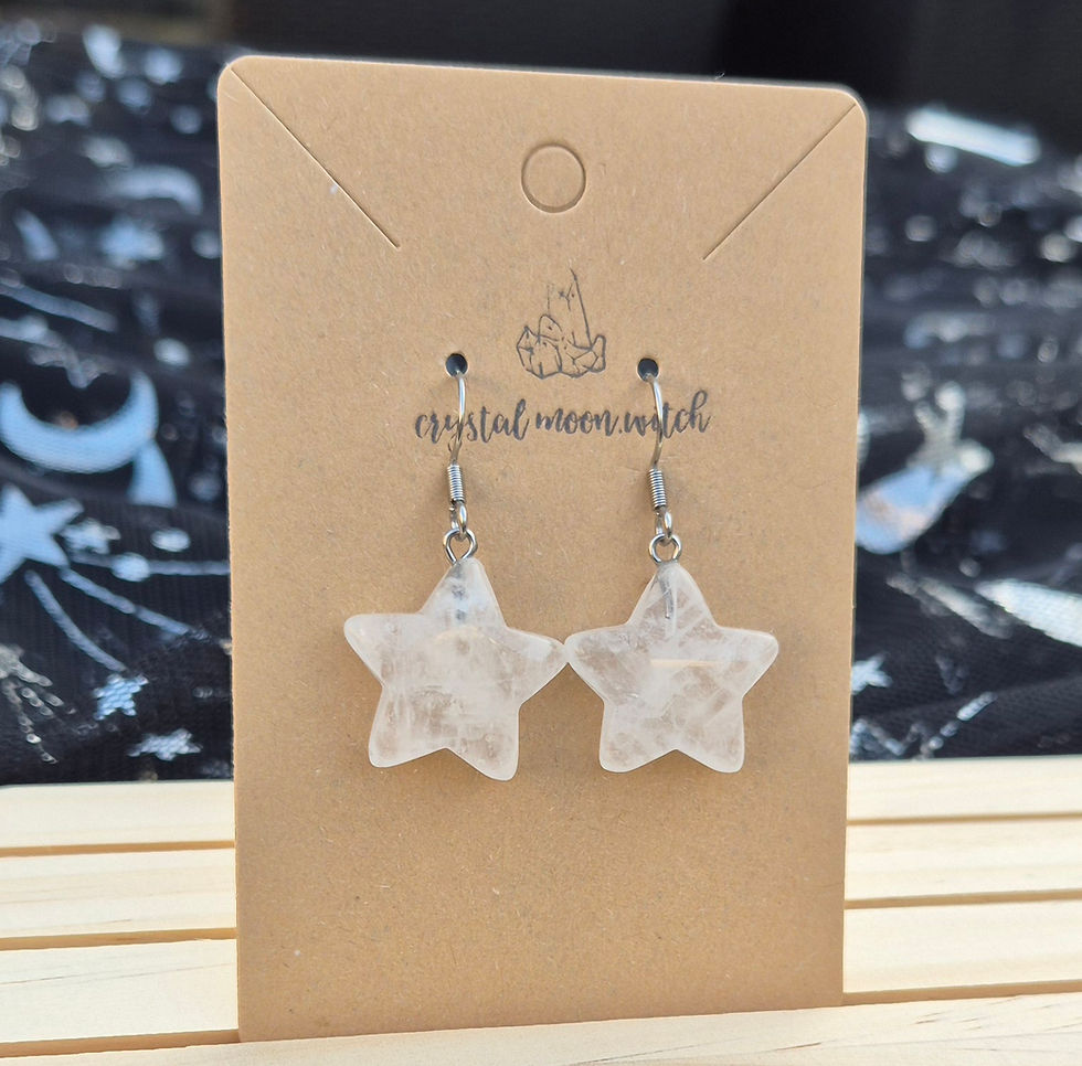 Thumbnail: Clear Quartz star Earings 
