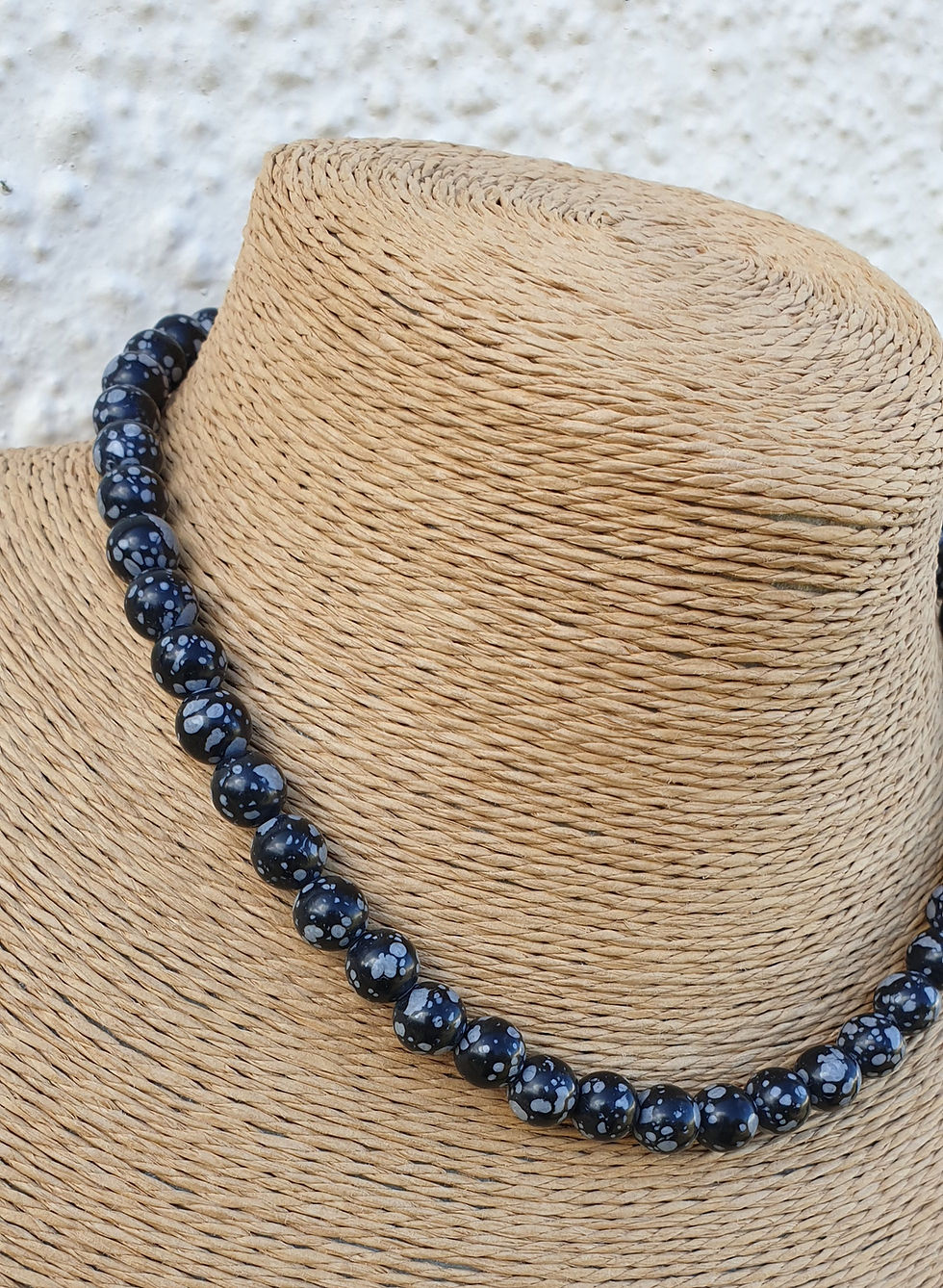 Thumbnail: Snowflake Obsidian necklace 