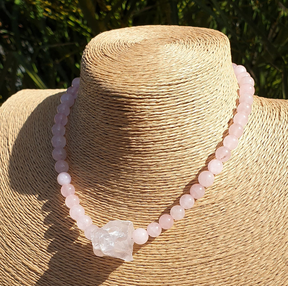 Thumbnail: Rose Quartz necklace 