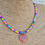 Thumbnail: Cherry Quartz Heart Rainbow Necklace 